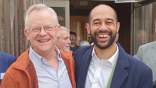 County Councillor Jim Webber with Liberal Democrat Party President Josh Babarinde