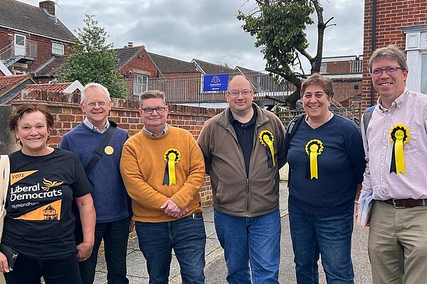 Team Brown Lib Dem Team on the campaign trail